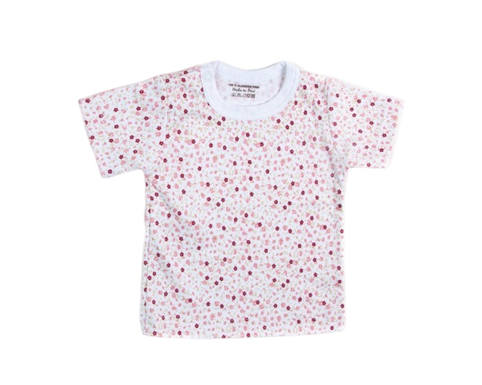 camiseta manga corta niña rosa