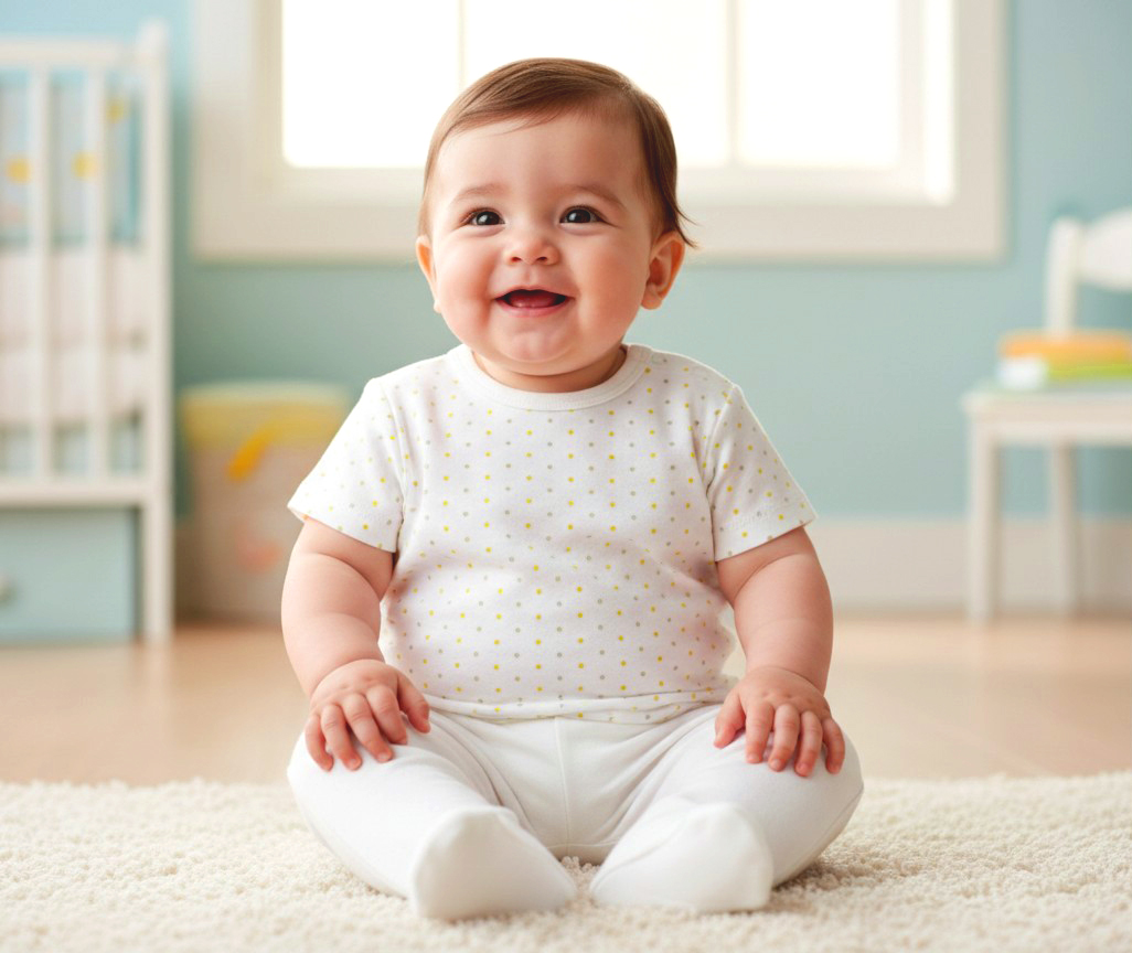 Pack camisetas lunares amarillos manga corta bebe