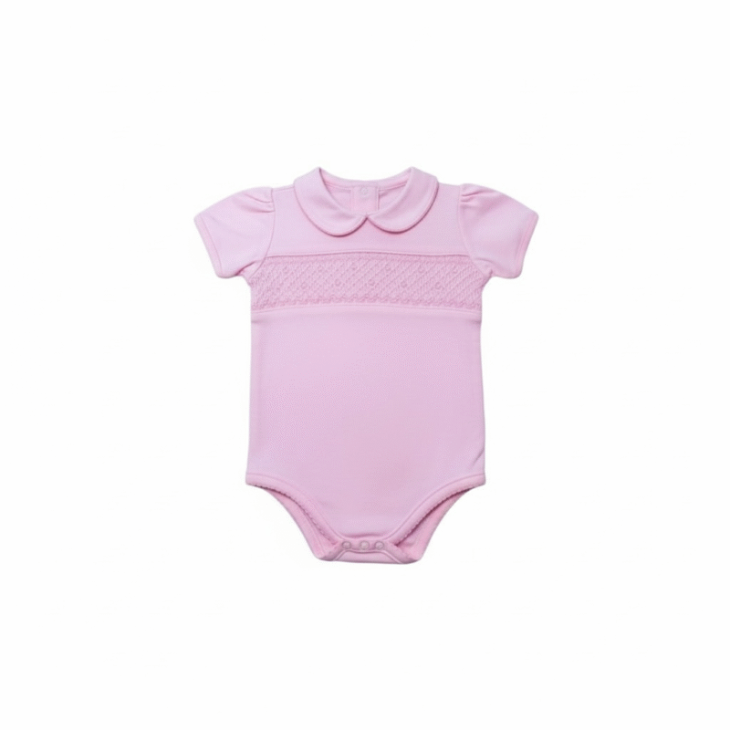 Body Smock Rosa Manga Corta