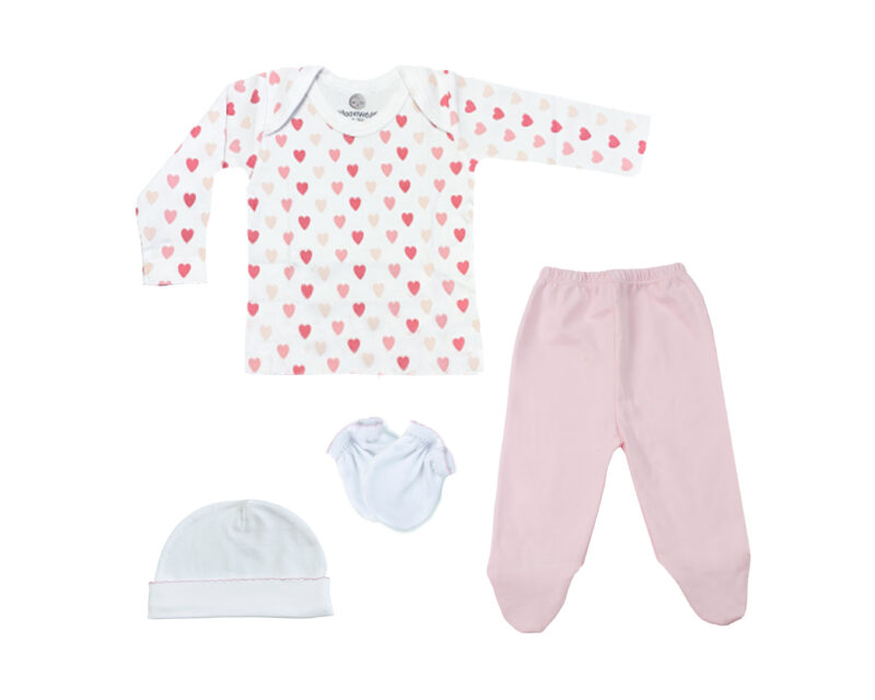 Ajuar 4 Piezas Baby Hearts