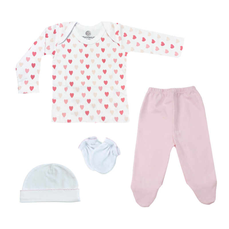 Ajuar 4 Piezas Baby Hearts
