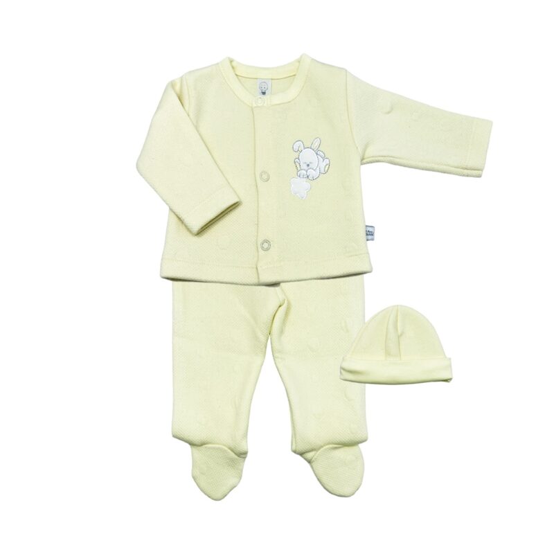 Conjunto Bordado Bunny Amarillo