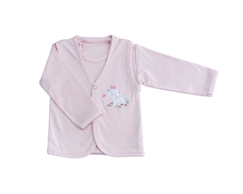Ajuar 5 Piezas Bordado Little Rose Kitty - Imagen 3