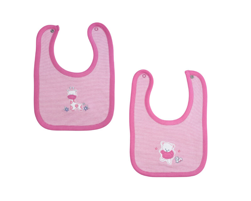 Pack 2 Baberos Bear and Giraffe Fucsia