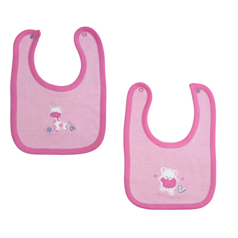 Pack 2 Baberos Bear and Giraffe Fucsia