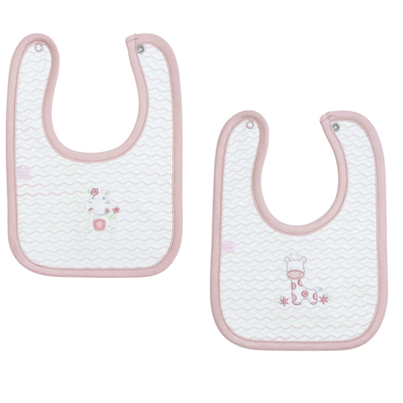 Pack 2 Baberos Hipo and Giraffe Rosa