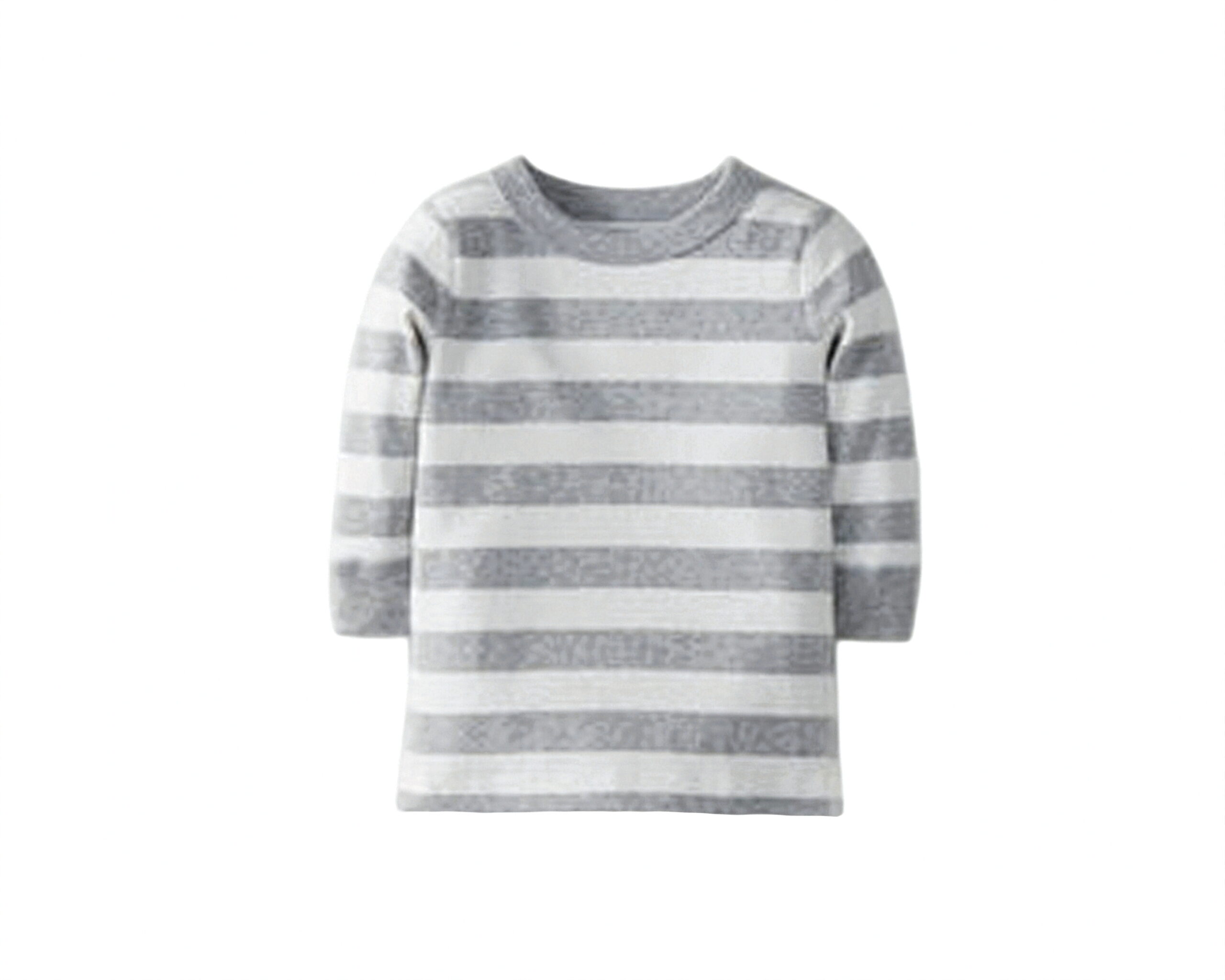 Camiseta Listada Gris y Blanco