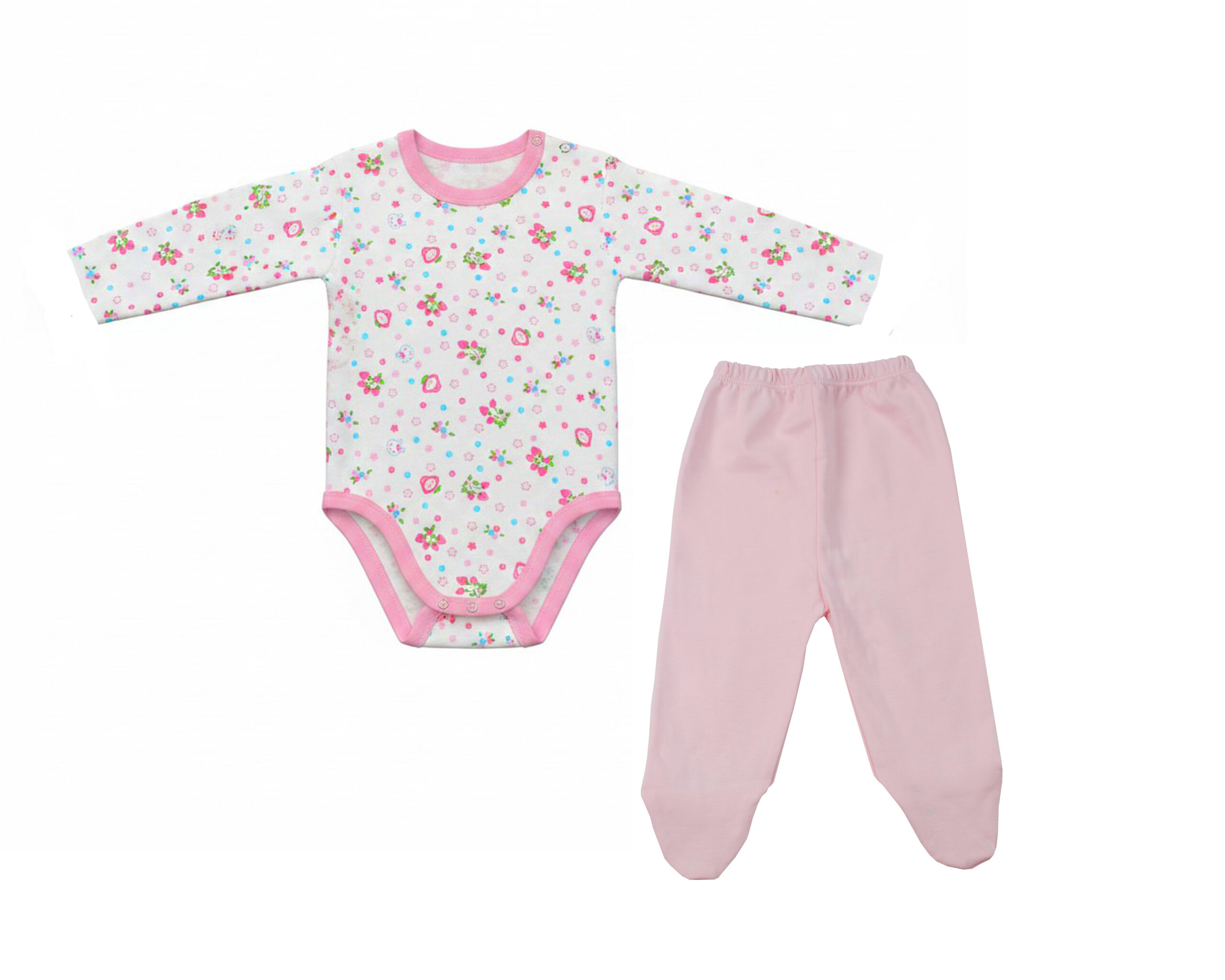 Conjunto 2 Piezas Florcitas Rosa