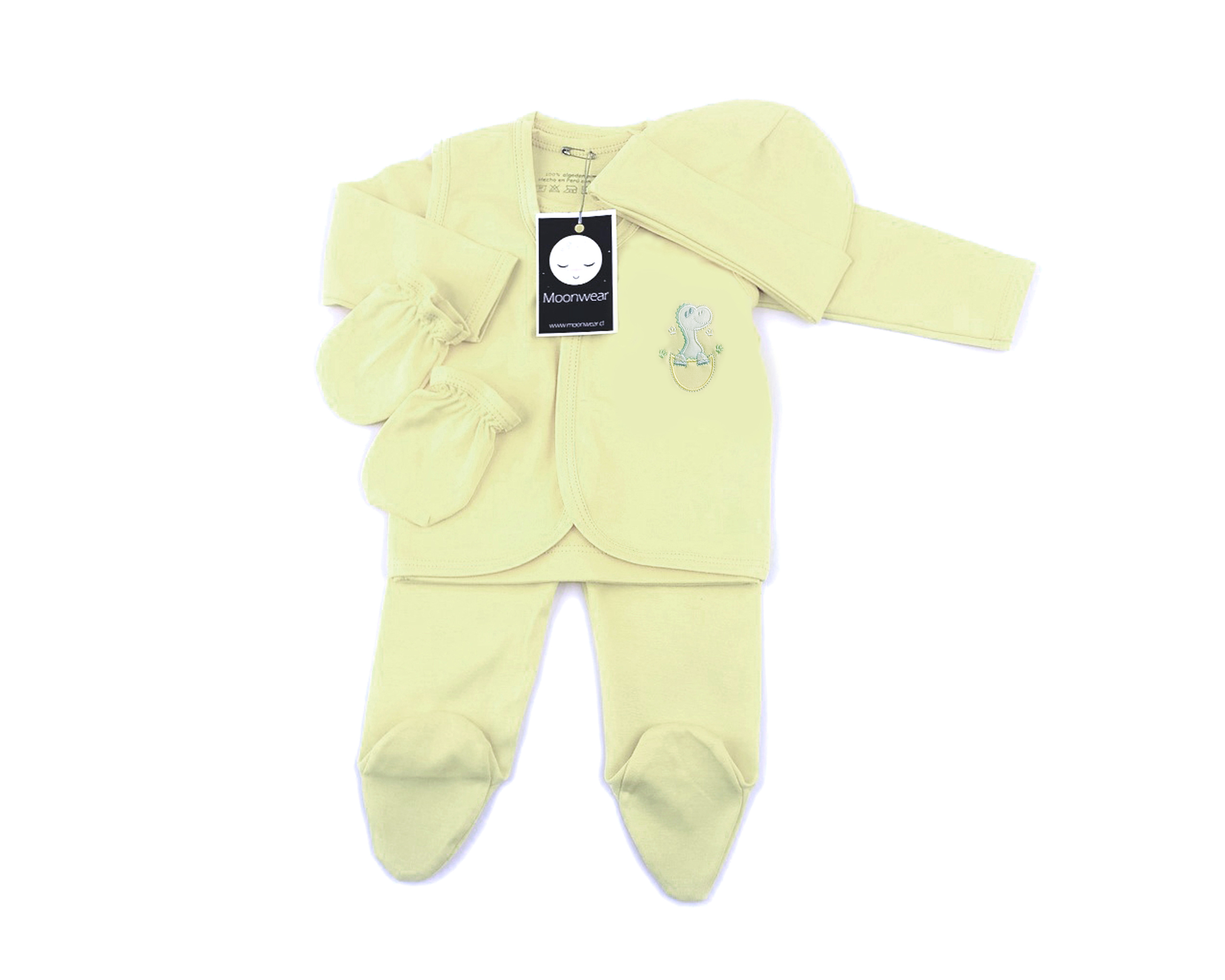 Ajuar Bordado 5 Piezas Baby Dino Bebé Unisex